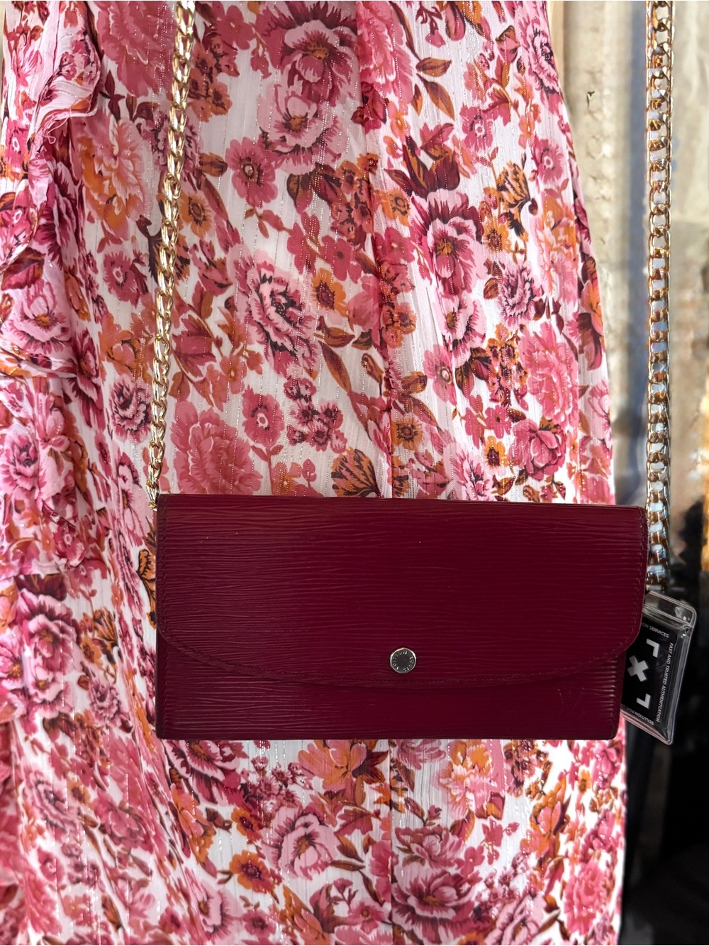 Louis Vuitton Fuchsia Epi Leather Emilie Wallet Crossbody Conversion COA - Picture 16 of 17